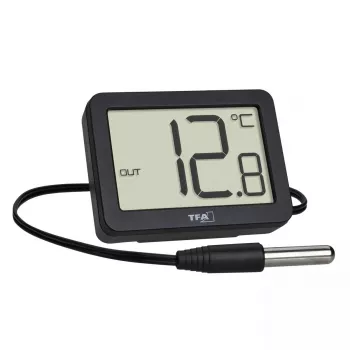 Elektronische omgevingsthermometer TFA-Dostmann 30.1066.01 binnen/buiten zwart