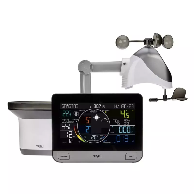 TFA-Dostmann View Pro zwart DC/batterij Wi-Fi anemometer thermometer hygrometer barometer