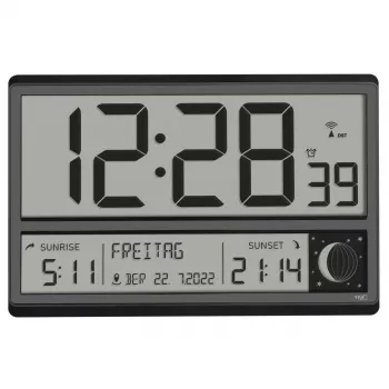 Digitale wekker TFA-Dostmann 60.4524.01 zwart LCD batterijgevoed