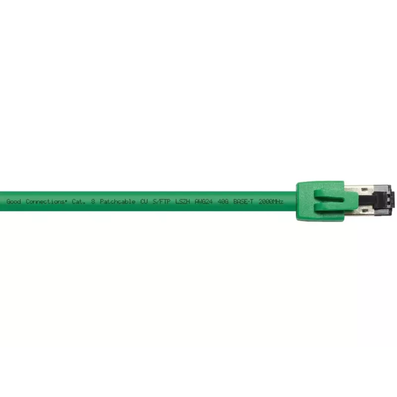 Netwerkkabel Alcasa 8080-100G groen 10 m Cat8.1 S/FTP