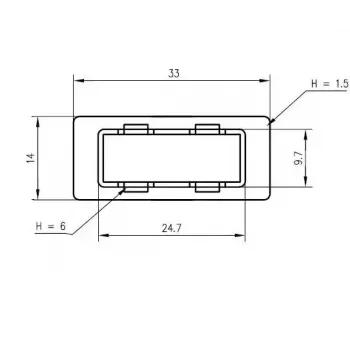 Afdekking voor SC-duplex-adapter Telegärtner B00012A0011 zwart
