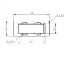 Afdekking voor SC-duplex-adapter Telegärtner B00012A0011 zwart