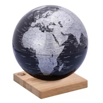 Politieke globe TROIKA EXPLORER 360° 25 cm Classic tafel zwart zilver