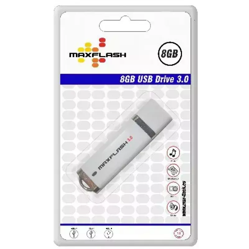 USB-flashstation MaxFlash 8 GB USB 3.0 USB Type-A PD8G3M-R Wit