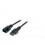 Stroomkabel EFB Elektronik EK601SW.1 zwart 1 m C14 C13