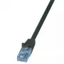 Netwerkkabel LogiLink CP3023U RJ-45 Cat6a 0,5 m zwart
