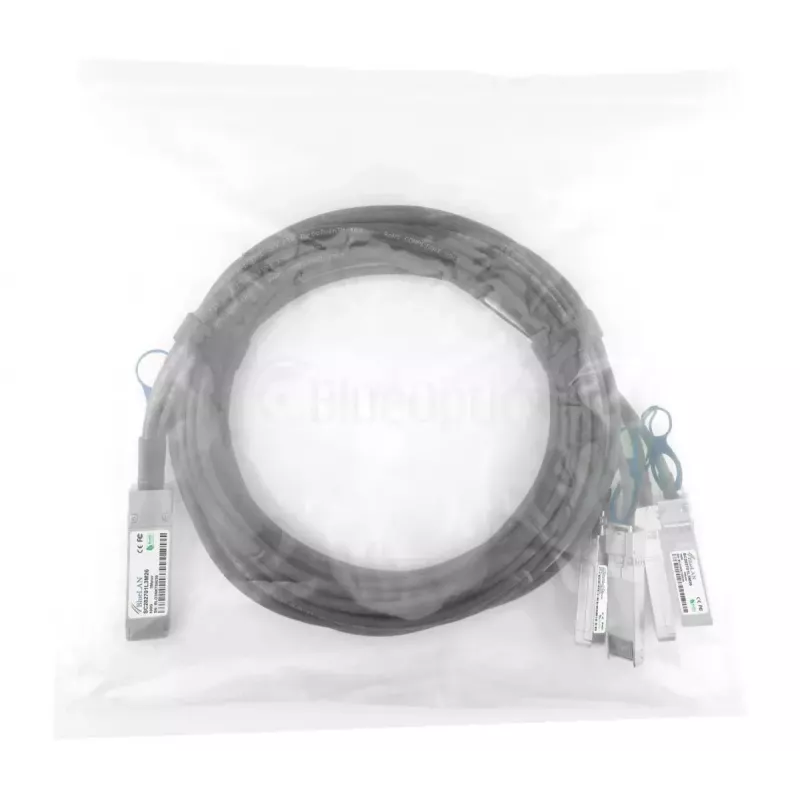 Netwerkkabel BlueOptics YFNDD-BL QSFP28 4xSFP28 InfiniBand 2m oranje