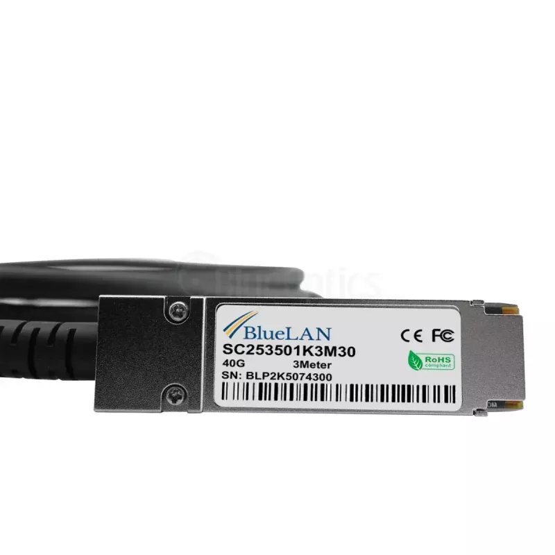 Netwerkkabel BlueOptics ET7402-25DAC-2M-BL QSFP28 4xSFP28 InfiniBand 2m zwart