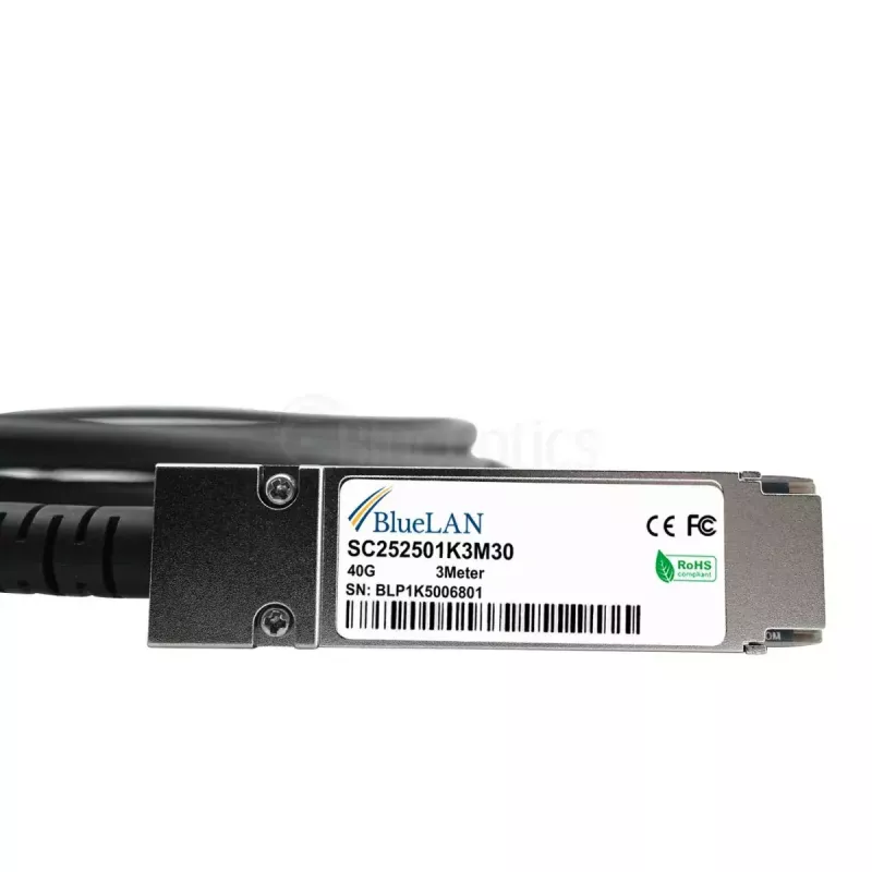 DAC-kabel BlueOptics EQPC40PC030C0100-BL QSFP InfiniBand 3m zwart