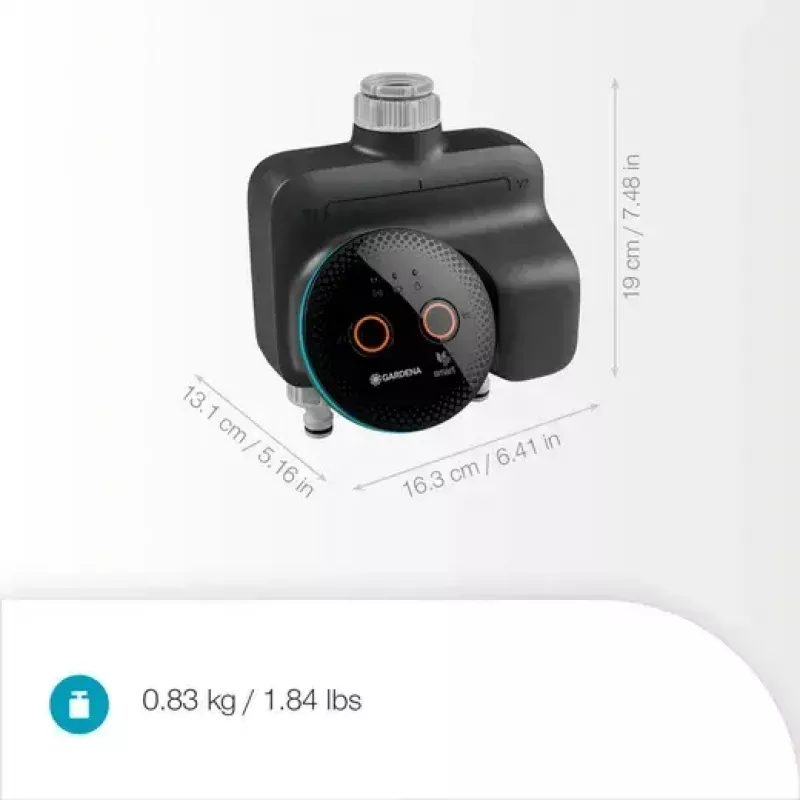 GARDENA smart home waterbesturing Wireless 19034-20 — Bluetooth, op batterijen (AA), zwart