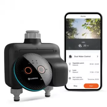 GARDENA smart home waterbesturing Wireless 19034-20 — Bluetooth, op batterijen (AA), zwart