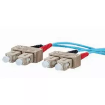 Glasvezelkabel METZ CONNECT 151J1EOEO10E 2x SC OM3 1 m aqua