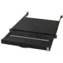 Toetsenbord AIXCASE AIX-19K1UKDETB-B USB PS/2 QWERTZ Duits zwart