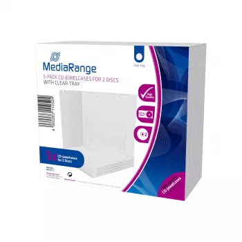 CD-hoes dubbel MediaRange transparant 10 mm