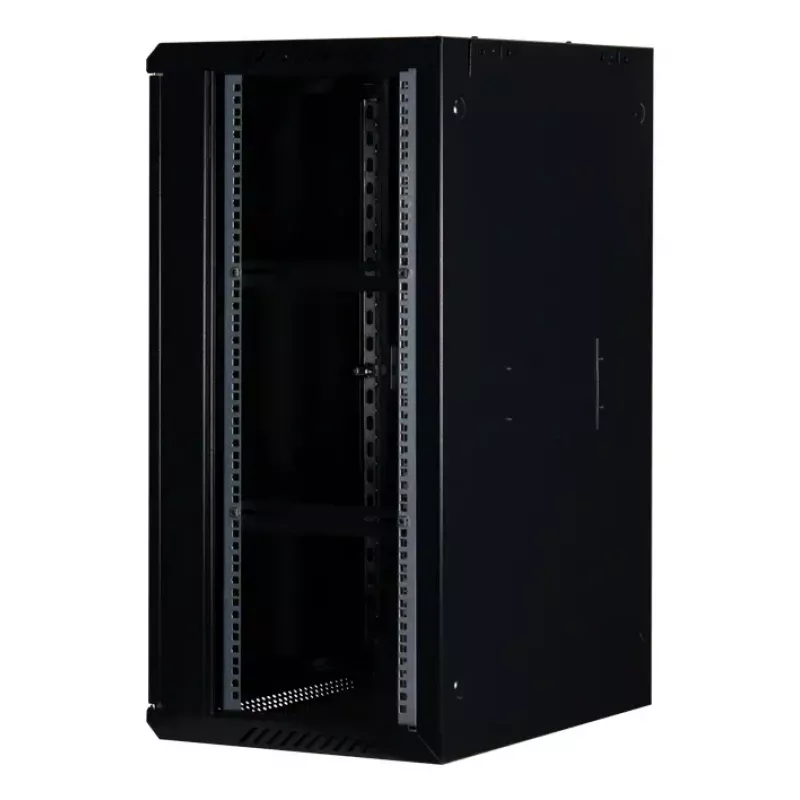 Rockstable 18U 19 inch wandmontage rack zwart RS19-6418S