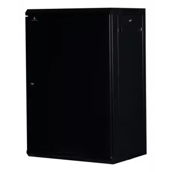 Rockstable 18U 19 inch wandmontage rack zwart RS19-6418S