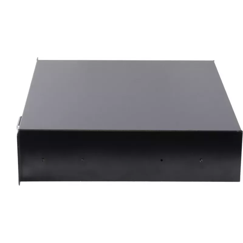 Lade-eenheid Rockstable 2 HE 19 inch afsluitbare lade staal zwart