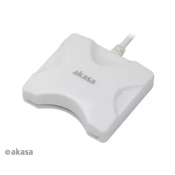 Kaartlezer Akasa AK-CR-03WHV2 USB 3.0 wit, externe multi-slot lezer voor SD/microSD/CF/Memory Stick