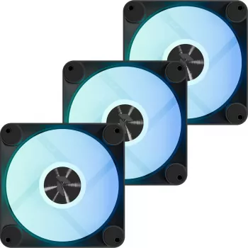 Behuizingsventilator APNX FP1-R 120 mm, zwart, omgekeerde luchtstroom, 3-pack