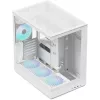 Tower-pc-behuizing APNX V2-F-WT-v1, wit, met drie tempered-glass panelen