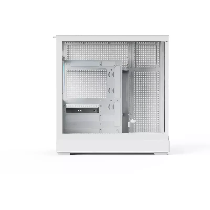 Tower-pc-behuizing APNX V2-F-WT-v1, wit, met drie tempered-glass panelen
