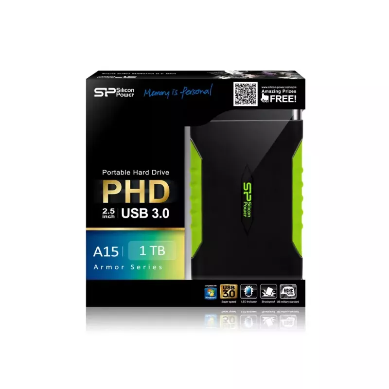 Externe harde schijf Silicon Power 1TB 3.2 Gen 1 Armor A15