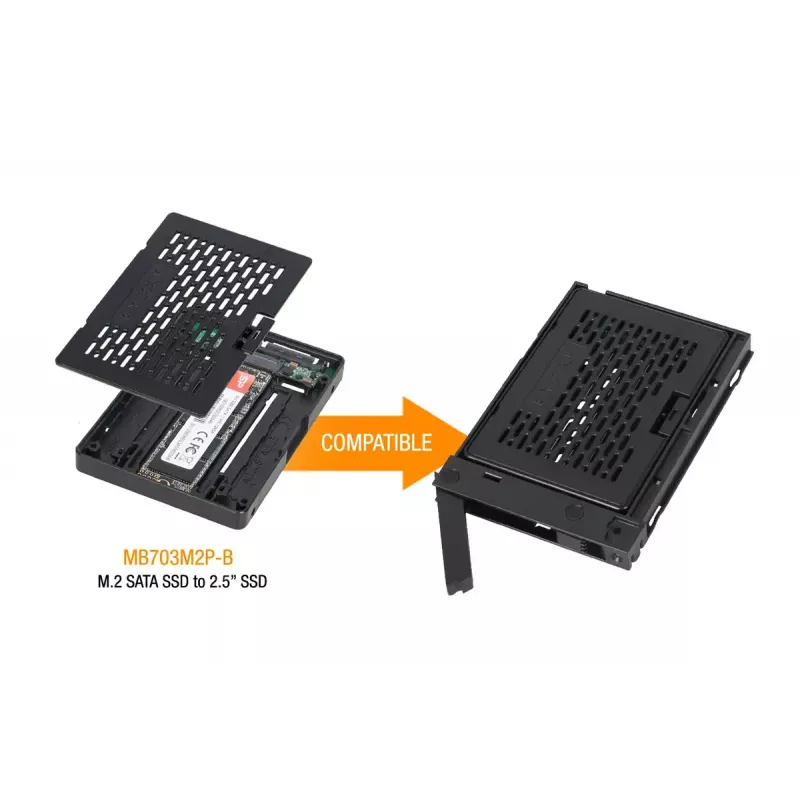 HDD-behuizing Icy Dock MB742TP-B universeel kunststof 134 mm breed