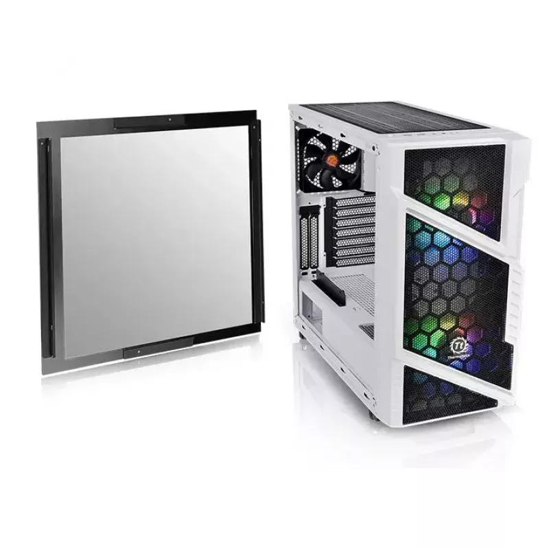 PC-behuizing Thermaltake Commander C31 TG Snow ARGB Edition midi tower zwart, wit