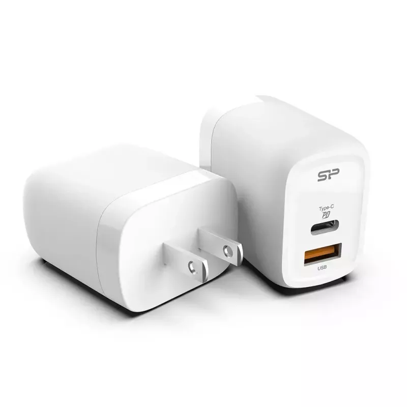Silicon Power QM25 30W wandlader met twee poorten, USB-C en USB-A, wit (SP30WASYQM252PCW)