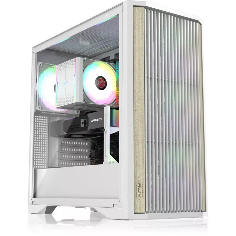 Tower-PC-behuizing RAIJINTEK AGOS MAX-MS4 wit met gehard glas