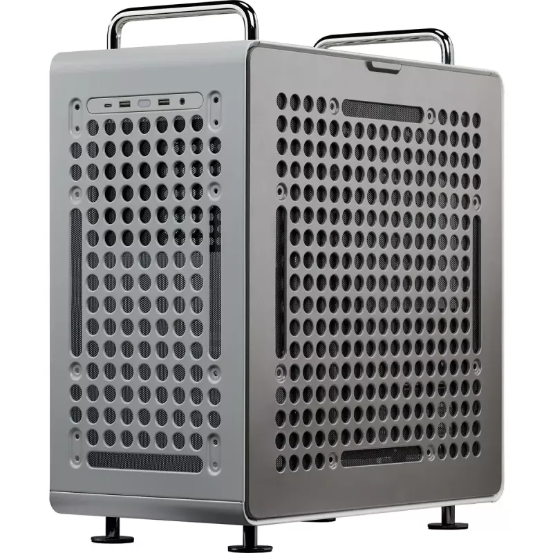 Computerbehuizing Cooler Master QUBE 540 Moonstone — mid-tower met gehard glas zijpaneel (grijs)