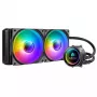 Vloeistofkoelingsset Azza LCAZ-240C-ARGB 12 cm zwart