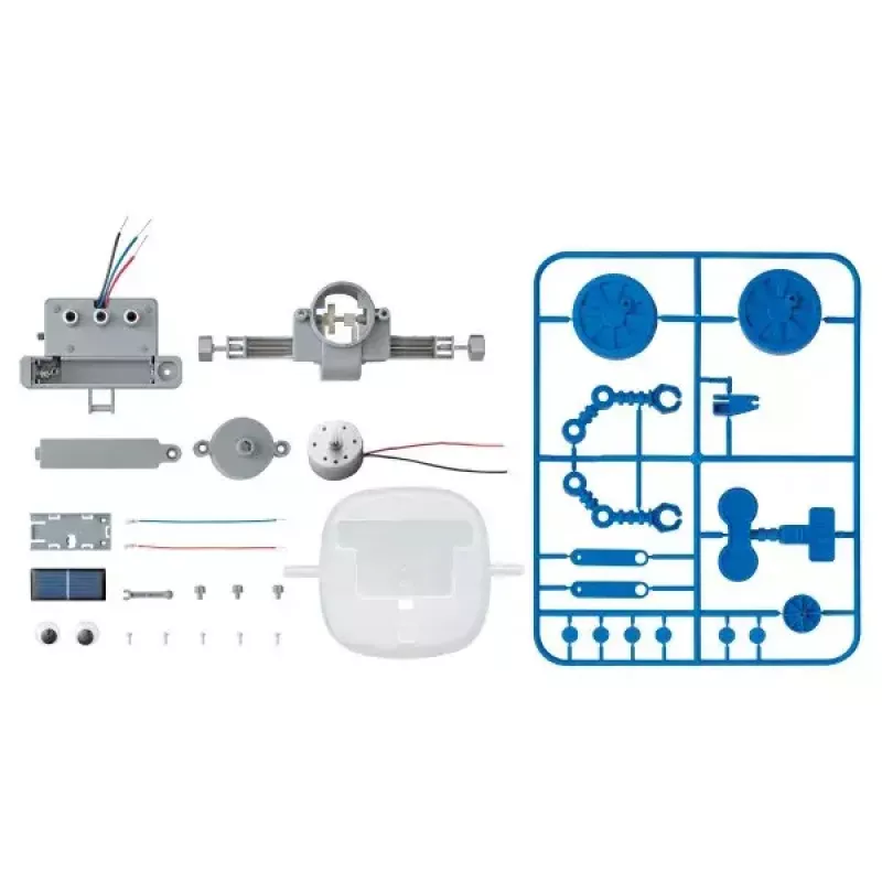 Educatieve Rover Robot kit HCM 4M groen Science – model 68634, milieugerichte DIY-STEM-kit