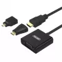 Unitek Y-6355 Micro/Mini HDMI naar VGA + Audio 3-in-1 adapter, zwart