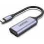USB-C naar HDMI adapter Unitek V1416B, grijs, single-port video-uitgang
