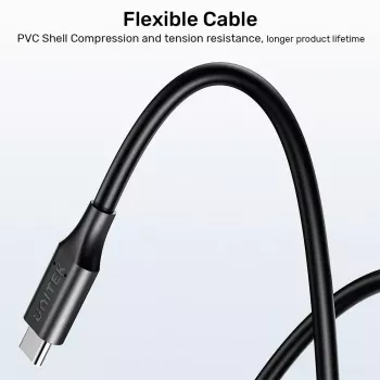 Stroomkabel UNITEK C14115BK-1.8M USB-C DC 1,8 m 20 V 3,25 A