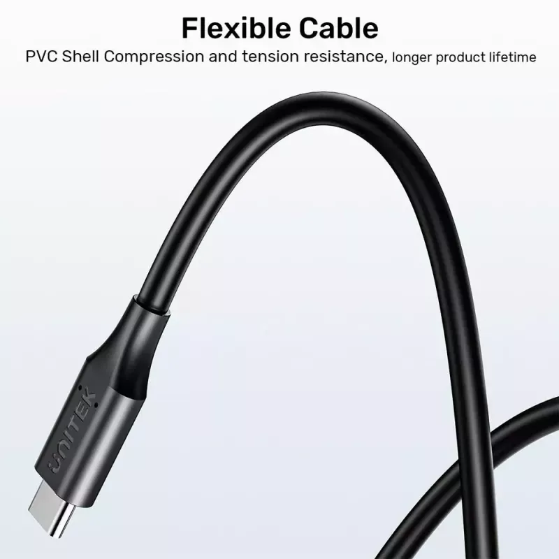Stroomkabel UNITEK C14115BK-1.8M USB-C DC 1,8 m 20 V 3,25 A