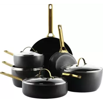 Pannenset GreenPan CC008481-001 — gemengde 6-delige set, zwart en goud