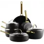 Pannenset GreenPan CC008481-001 — gemengde 6-delige set, zwart en goud