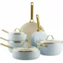 Pannenset GreenPan CC008485-001 — gemengde kookgerei-set, 6-delig, blauw en goud