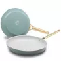 Braadpan GreenPan Padova rond 280 mm, blauw, 2-delige set