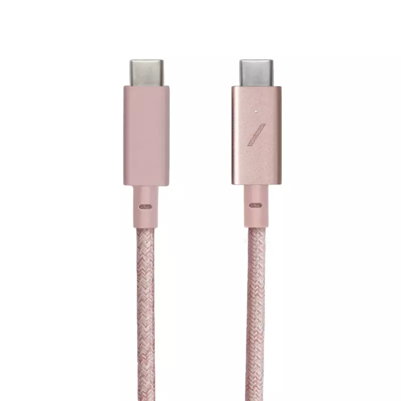 Native Union Belt Cable Pro USB-C naar USB-C, 2,4 m, LED-display, Rose