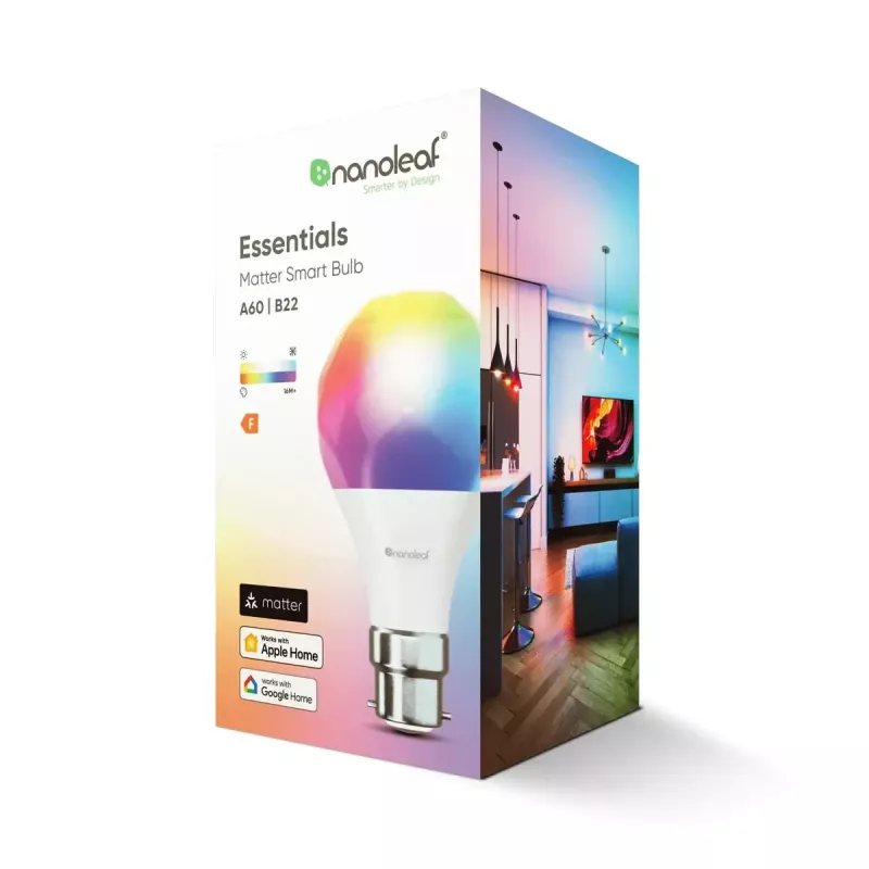 Slimme LED-lamp Nanoleaf Essentials A60 B22 Matter 9W 806 lm RGBCW 2700–6500K