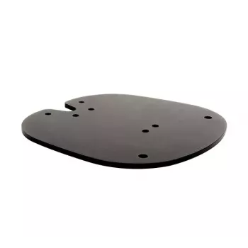 Vloervast gemonteerde bodemplaat B-TECH SYSTEM X BT8380 voor vloermontage, 240×240×6 mm, 200 kg, zwart