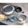 Set Joseph Joseph Nest stapelbaar blauw grijs 4,5 L schaal 1,65 L vergiet