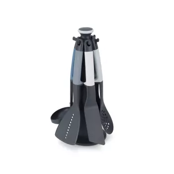 Joseph Joseph Elevate 6 stuks blauw grijs hittebestendige keukengerei-set