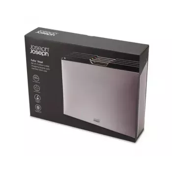 Joseph Joseph Folio Steel 4-delige snijplankenset met stalen houder, 60170