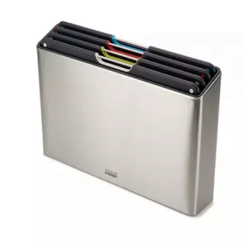 Joseph Joseph Folio Steel 4-delige snijplankenset met stalen houder, 60170