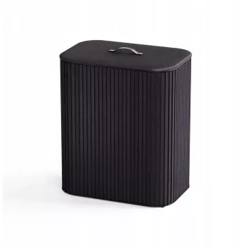 Joseph Joseph Tota Trio Luxe 90 L wasmand met wasscheiding, zwart