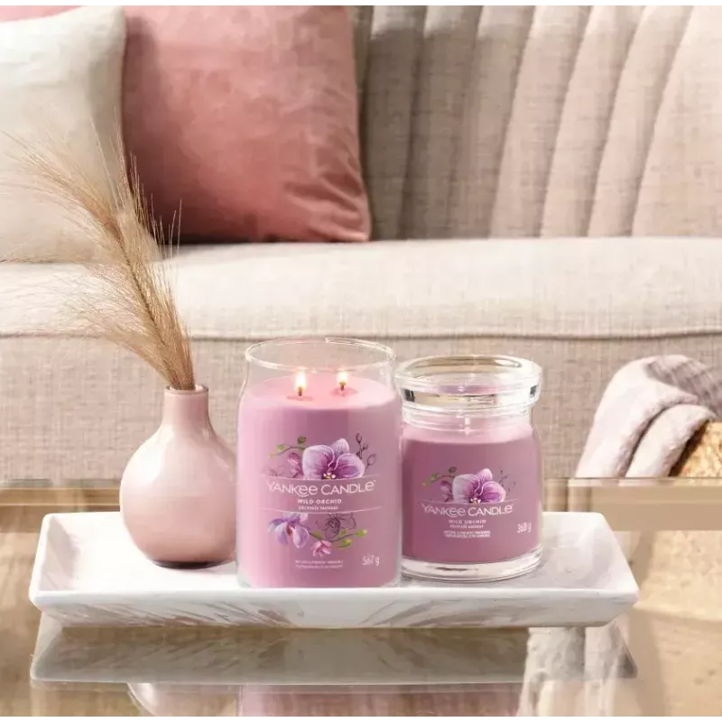Waskaars Yankee Candle Wild Orchid hoogte 157 mm breedte 93 mm